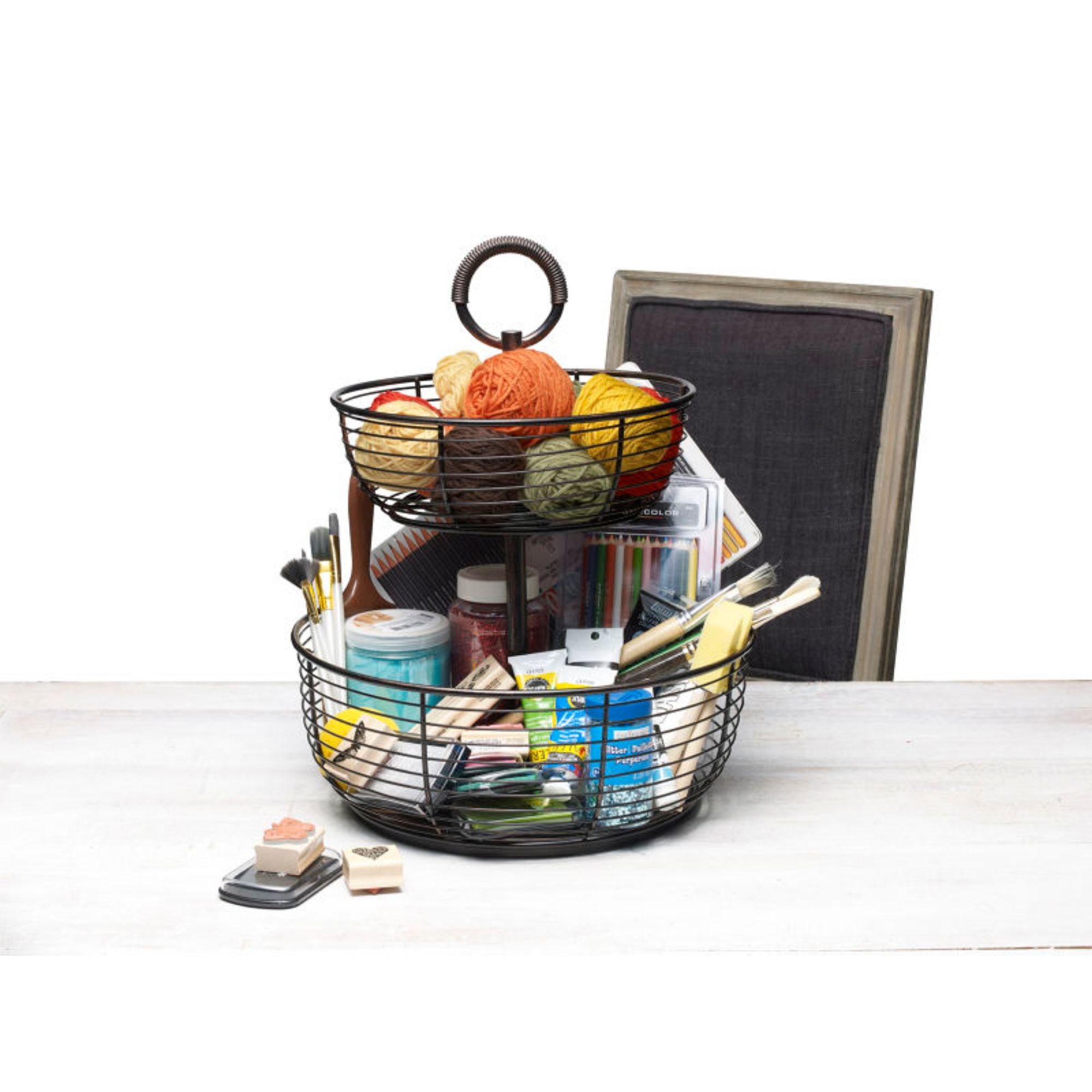Gourmet Basics by Mikasa 3-Tier Round Wrap Basket - Thumbnail 5