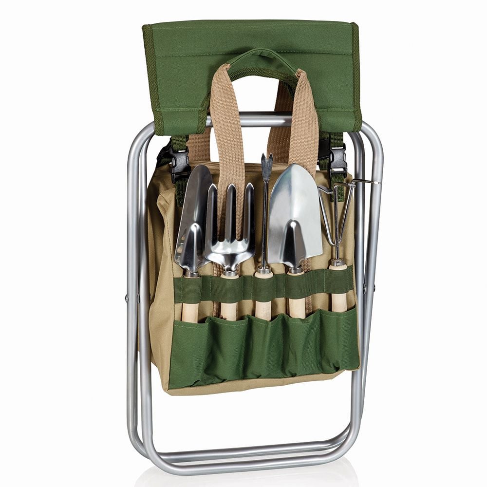 Picnic Time Gardener Seat and Tool Set