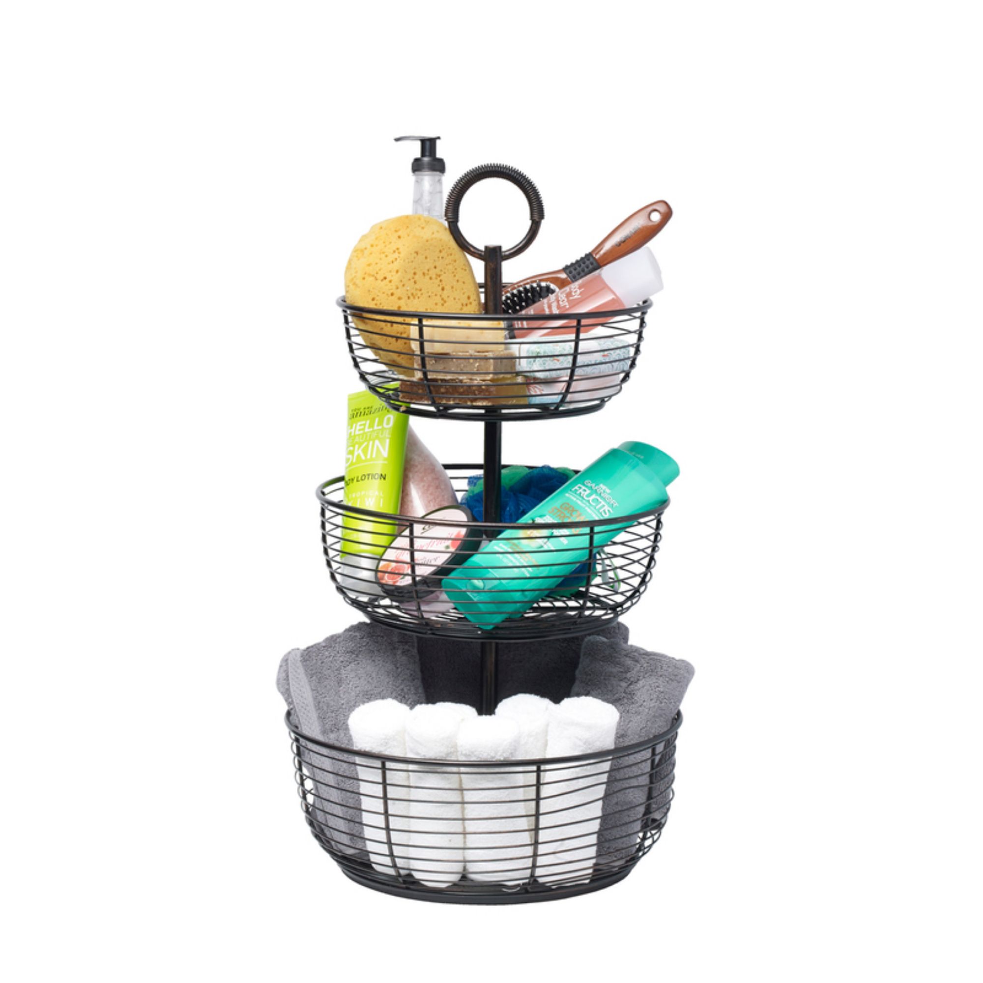 Gourmet Basics by Mikasa 3-Tier Round Wrap Basket