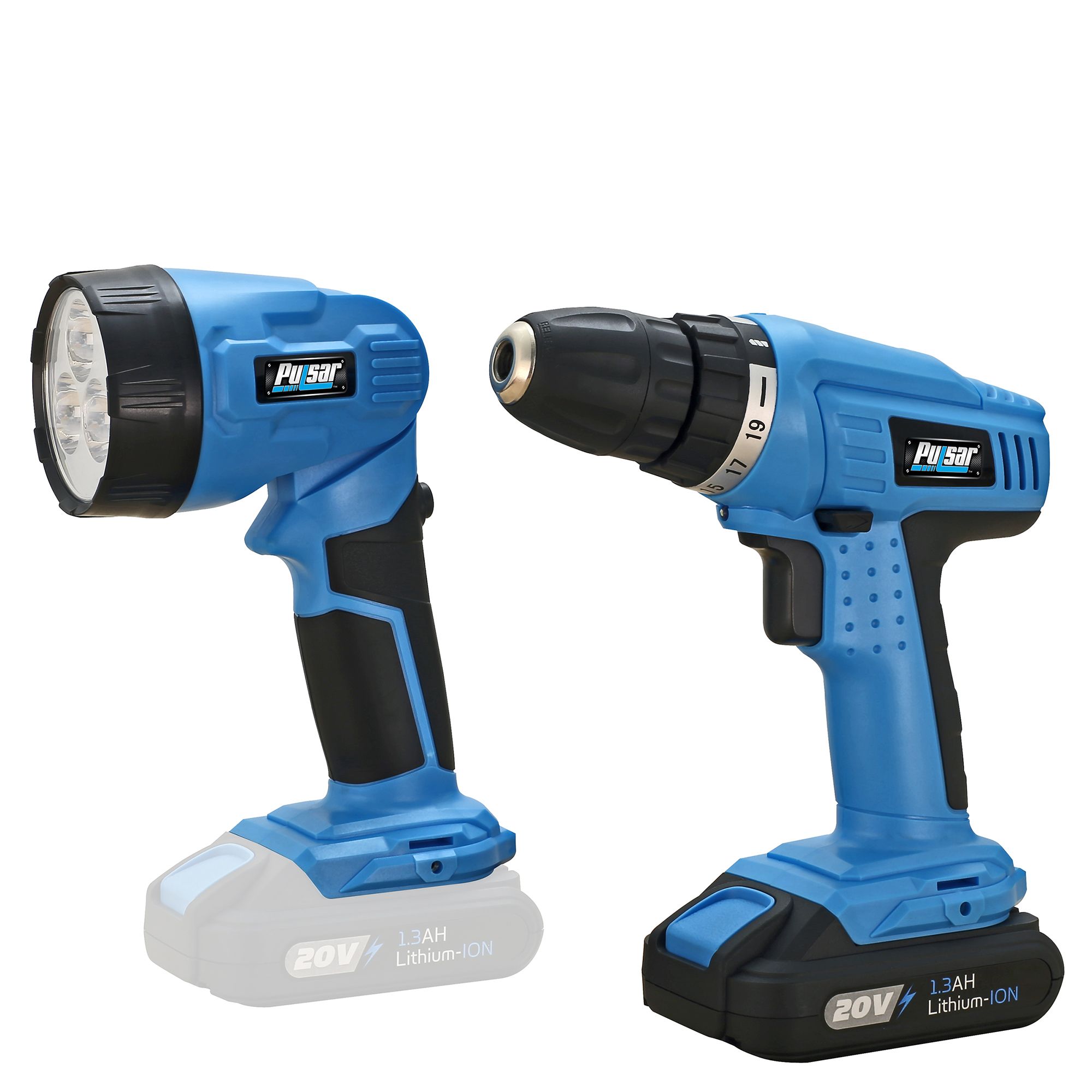 Pulsar20VCordlessDrill&LEDLightCombo