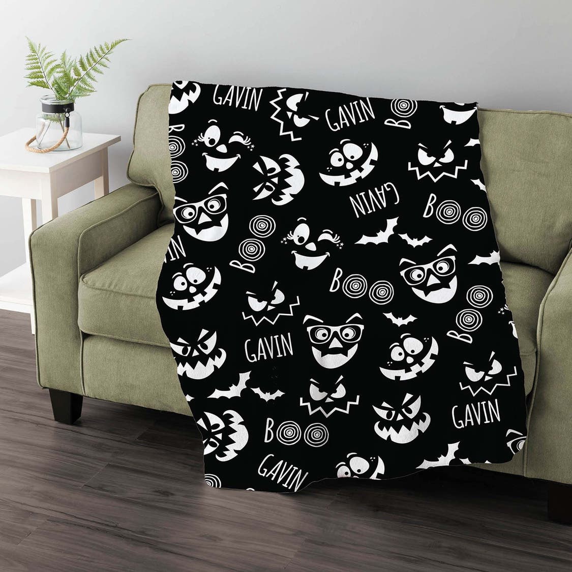 Personalized Halloween Throw