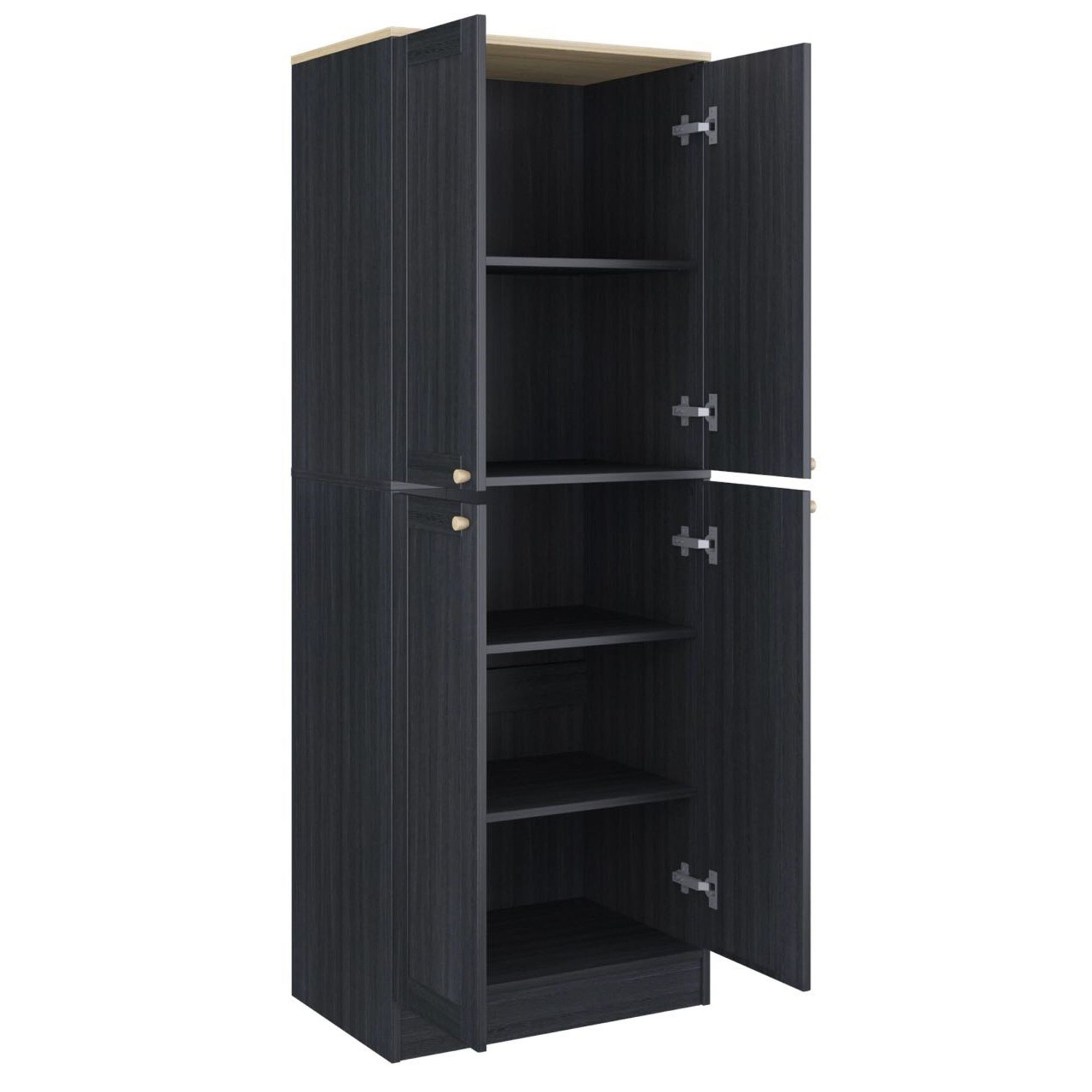 Ella Rhae 4-Door Pantry with Adjustable Shelves | Stoneberry