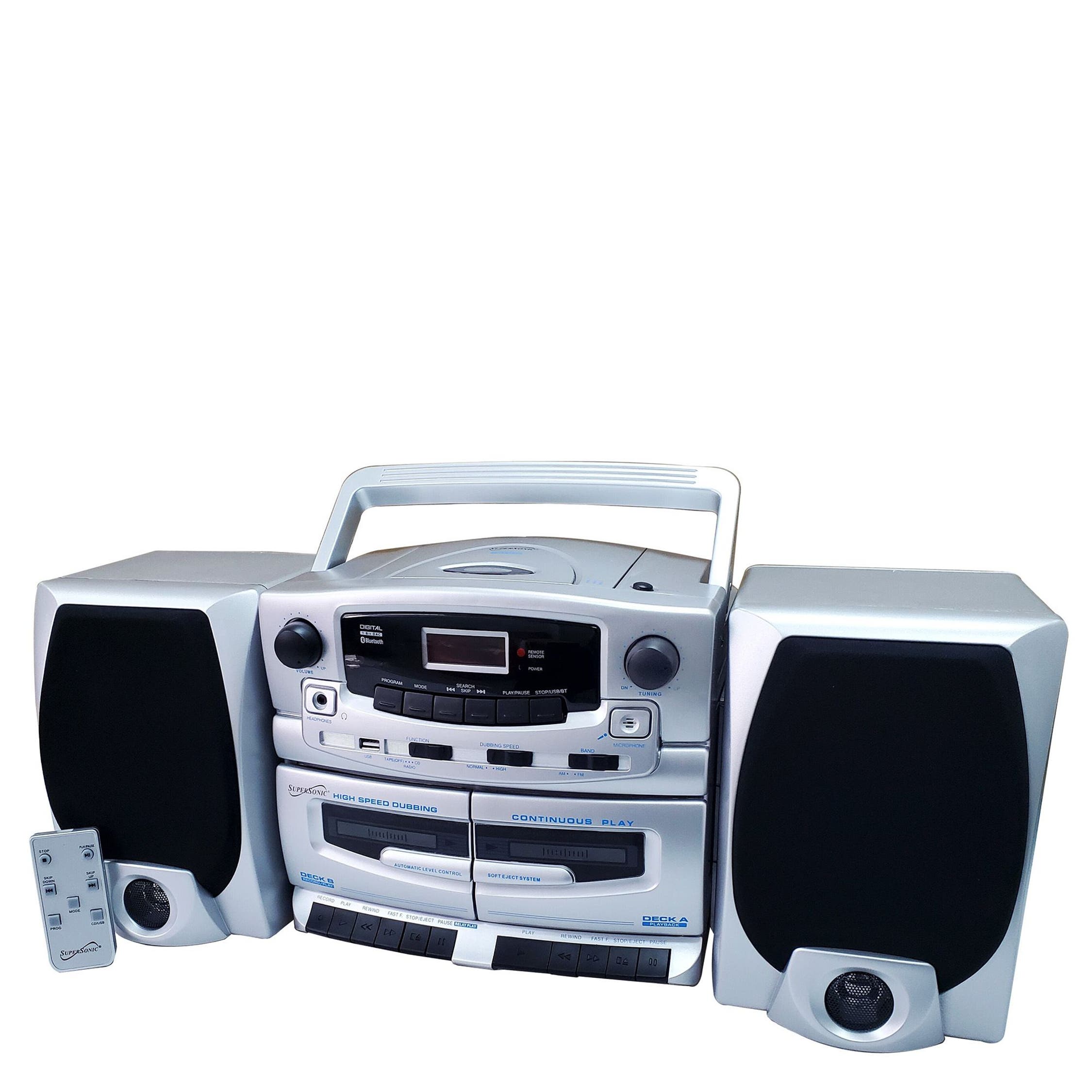 SuperSonic CD/Dual Cassette/Bluetooth Audio System