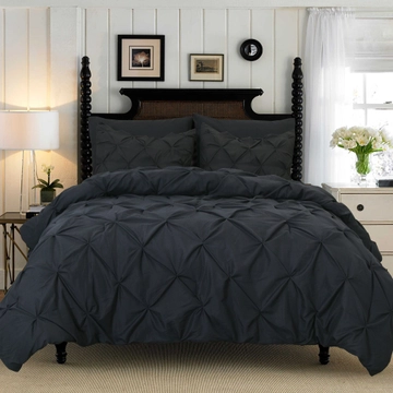 Elegant Comfort Hotel Pintuck Duvet Cover Set with Shams