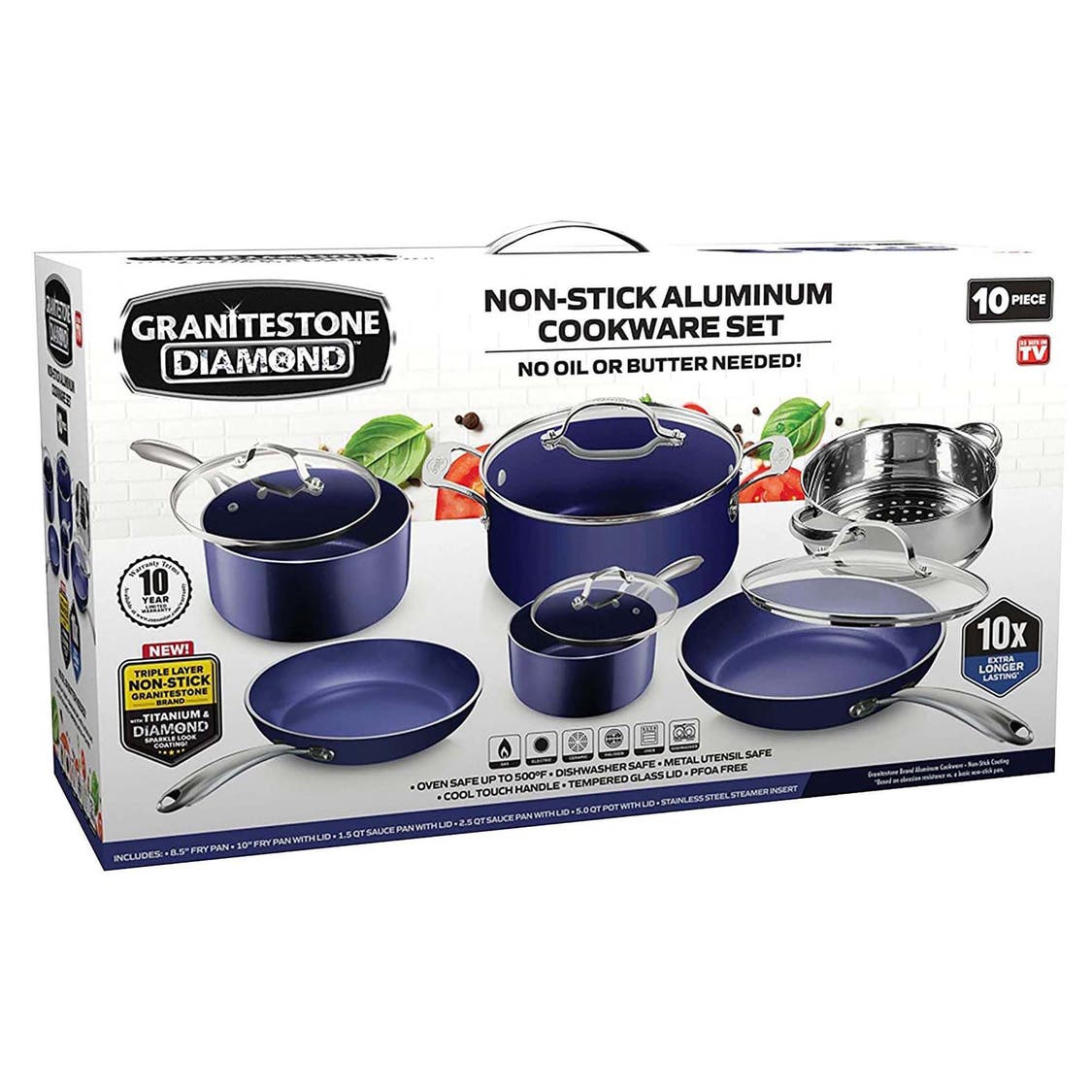 Gotham Steel Natural Collection 12-Pc. Ceramic Cookware Set