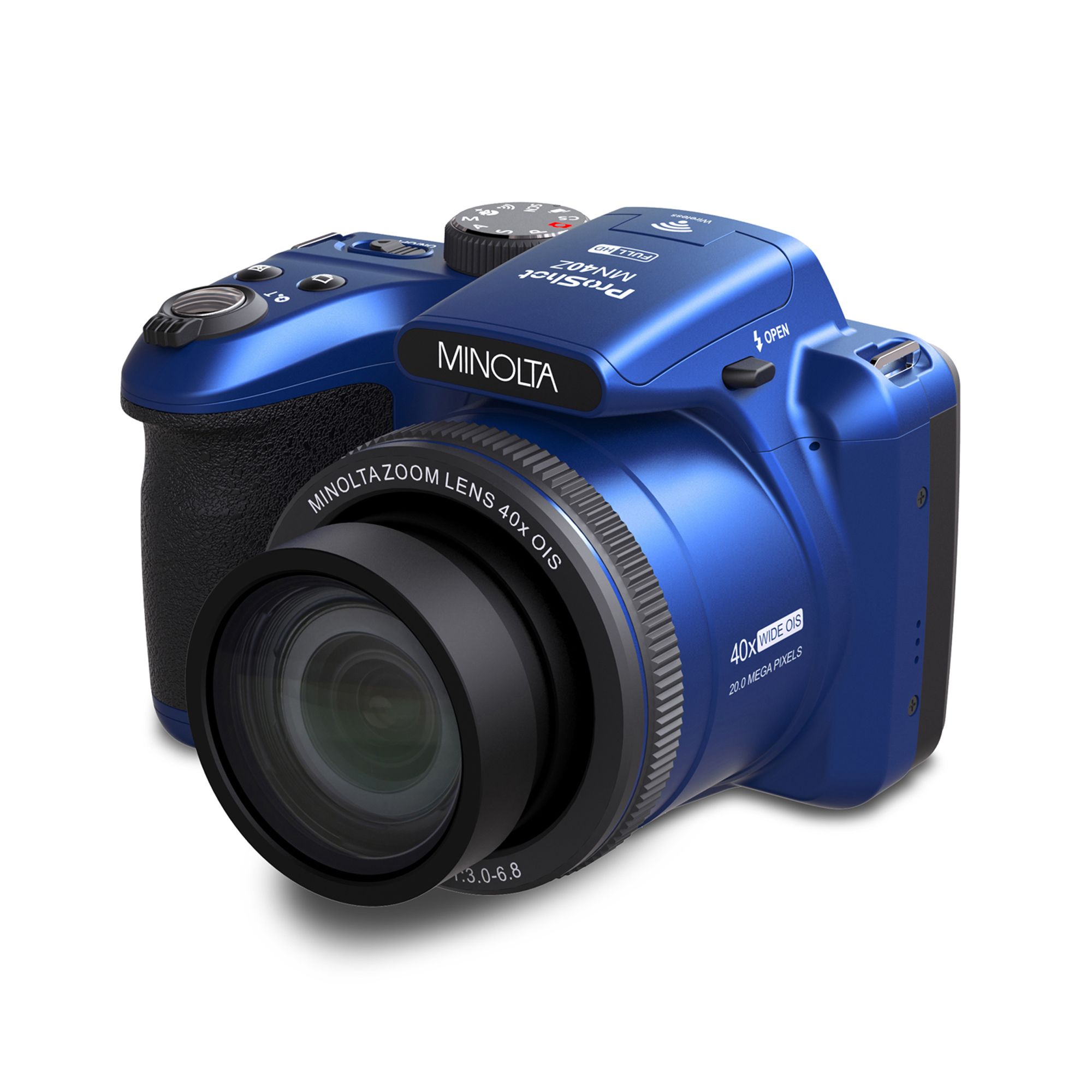 カメラ Minolta 20MP FHD 40X Optical Zoom Bridge Camera | Stoneberry