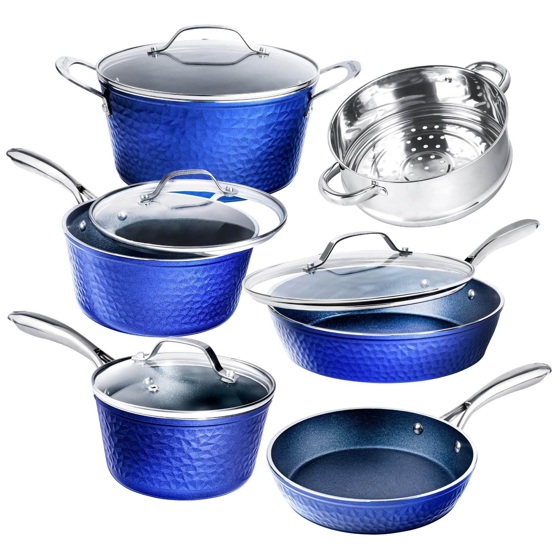 Granitestone Diamond Hammered 10-pc. Cookware Set | Stoneberry