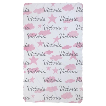 Personalized Stars and Clouds Fuzzy Throw Blanket