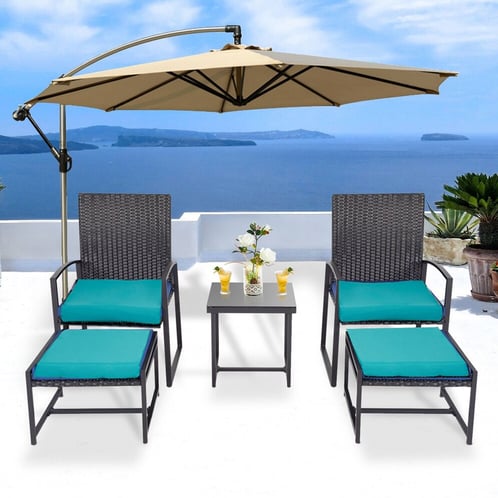 buy now pay later patio furniture umbrella and table set Tangkula 6 Pieces Folding Dining Set, 4 Chairs 31.5 inches Round Table, Patio Included, for Indoor Outdoor Poolside or Balcony : Patio, Lawn & Garden Enjoy effortless style season after season. Four Person Umbrella Included Patio
