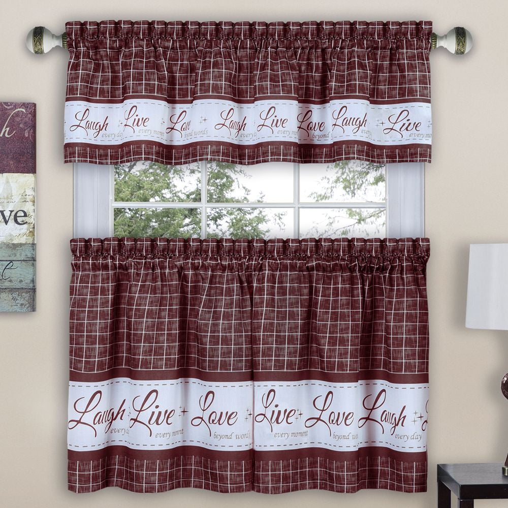 Live, Laugh, Love Tier And Valance Set
