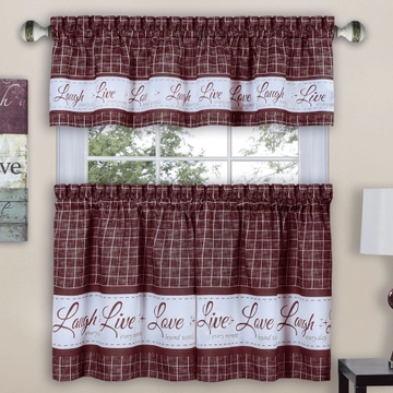 Live, Laugh, Love Tier And Valance Set