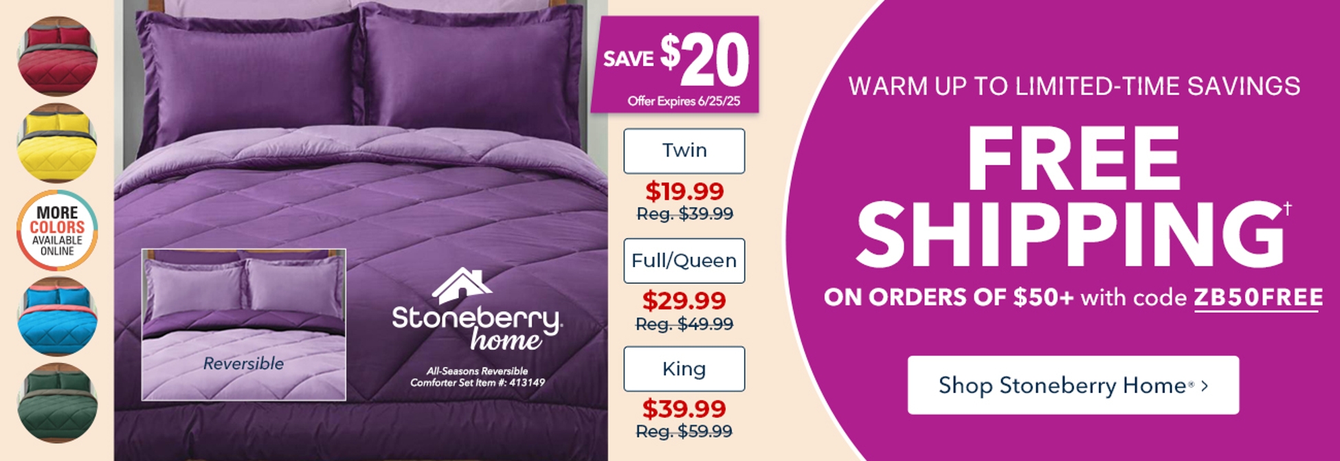 Free Shipping on orders of $50+ with code ZB50FREE. Shop Stoneberry Home