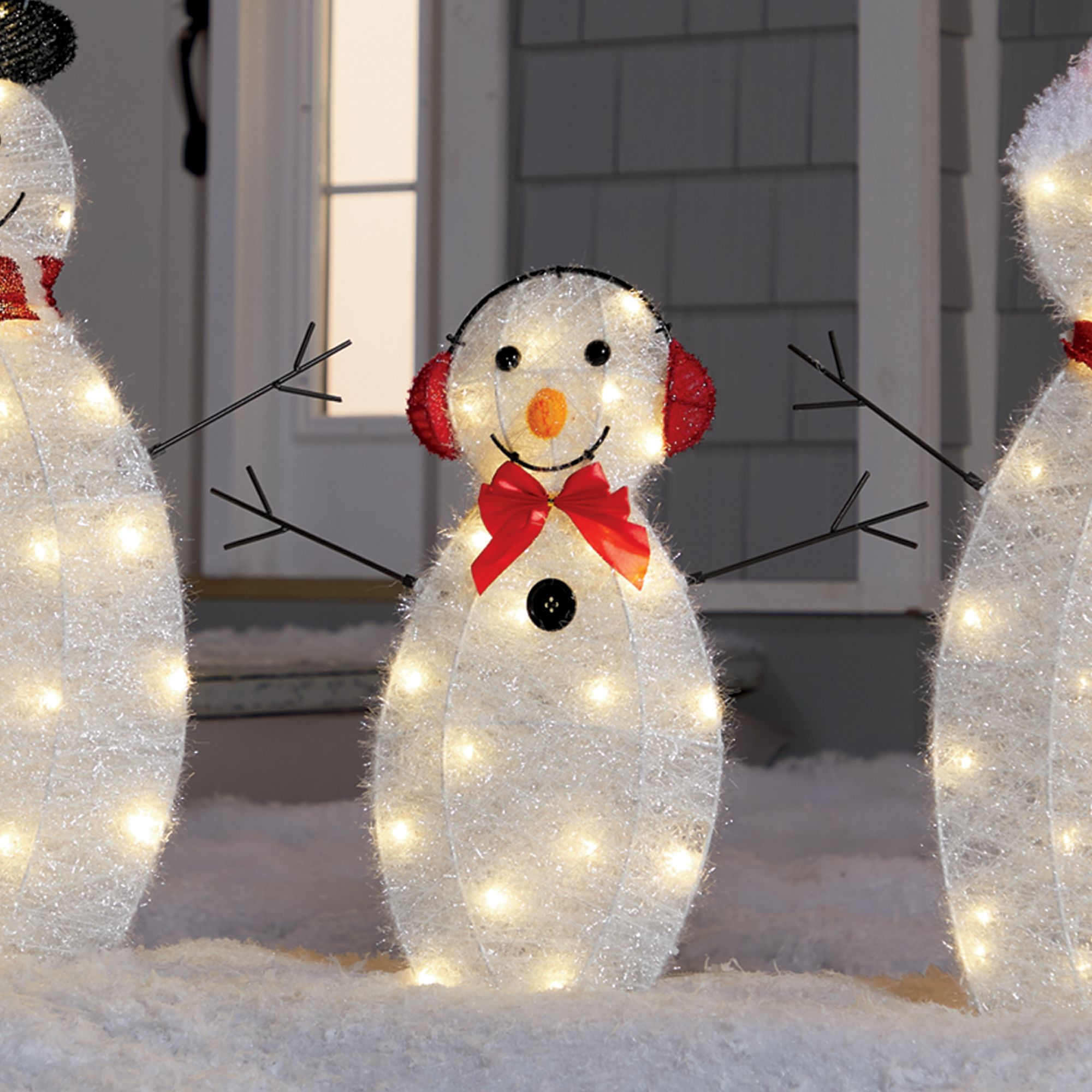 3-Piece LED Snowman Family - Color Out of Stock | Stoneberry