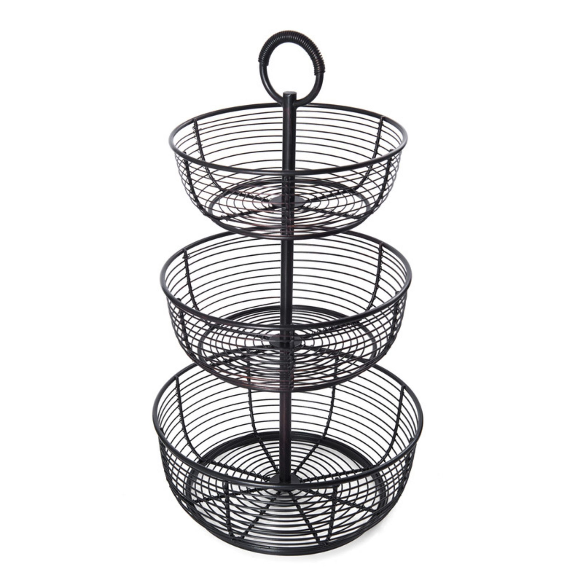 Gourmet Basics by Mikasa 3-Tier Round Wrap Basket - Thumbnail 3